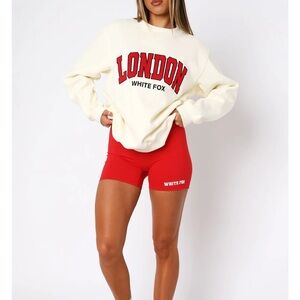 Red workout shorts from White Fox Boutique!